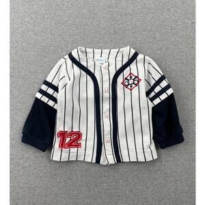 Vintage Y2K KRU Supplies Baseball-Style Toddler Jersey 18 months Long Sleeve